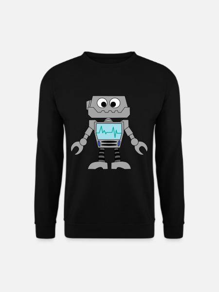 Roboter Technik Computer Elektronik Geschenkidee - Unisex Pullover - Schwarz