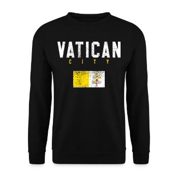 Vatican - Unisex Sweatshirt - black - Front - Alina (178cm) & Michal (187cm)