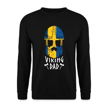 Viking Dad Schweden Bart Wikinger Mann Geschenk - Unisex Pullover - Schwarz - Vorne - Alina (178cm) & Michal (187cm)