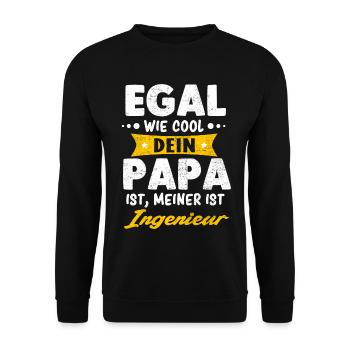 Dad engineer funny saying gift idea - Unisex Sweatshirt - black - Front - Alina (178cm) & Michal (187cm)