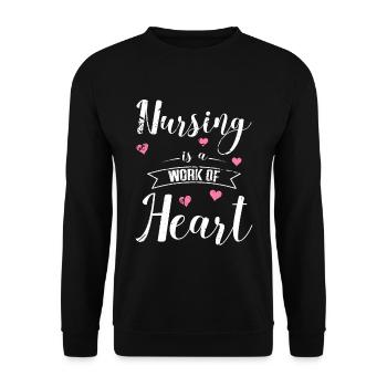 Nurse Nurse sweet saying gift - Unisex Sweatshirt - black - Front - Alina (178cm) & Michal (187cm)