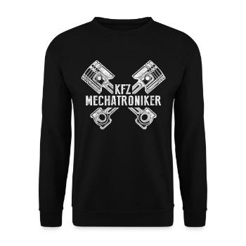 Car mechatronics training piston gift - Unisex Sweatshirt - black - Front - Alina (178cm) & Michal (187cm)