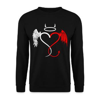 Doctor Nurse Nursing Angel Devil Gift - Unisex Sweatshirt - black - Front - Alina (178cm) & Michal (187cm)