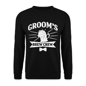 Bachelor Party Groom Beer Crew Gift - Unisex Sweatshirt - black - Front - Alina (178cm) & Michal (187cm)