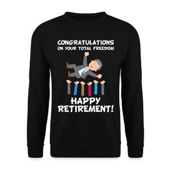 Pension retirement pension funny saying funny - Unisex Sweatshirt - black - Front - Alina (178cm) & Michal (187cm)