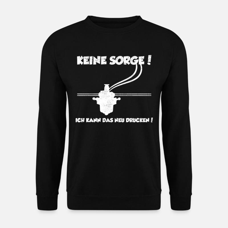 3D Drucker Druck Ausdruck Print Printing Geschenk - Unisex Pullover - Schwarz