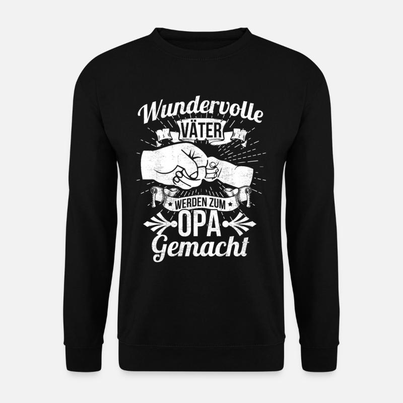 Vater Papa Opa Eltern Grosseltern Geburt Geschenk - Unisex Pullover - Schwarz