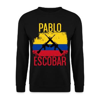 Pablo Escobar - Kolumbien - Unisex Pullover - Schwarz - Vorne - Alina (178cm) & Michal (187cm)