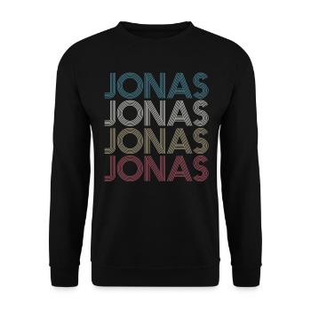 Jonah - Unisex Sweatshirt - black - Front - Alina (178cm) & Michal (187cm)