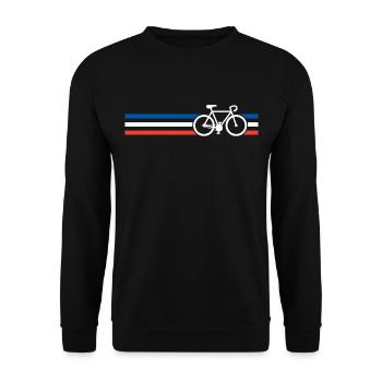 bicycle national racing bike of France - Unisex Sweatshirt - black - Front - Alina (178cm) & Michal (187cm)