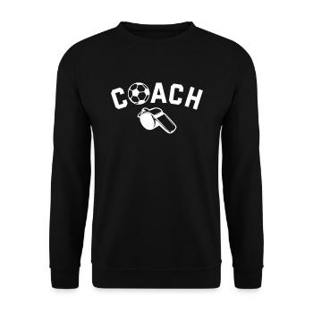 football coach - Unisex Sweatshirt - black - Front - Alina (178cm) & Michal (187cm)