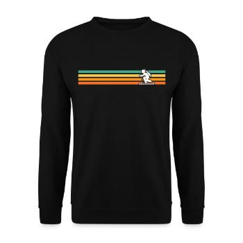 retro biathlon biathlete - Sweat-shirt Unisexe - noir - Devant - Alina (178cm) & Michal (187cm)
