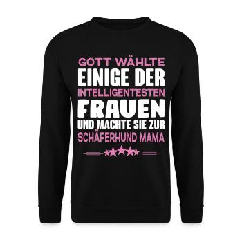 Schäferhund Geschenkidee - Deutscher Schäferhund - Unisex Pullover - Schwarz - Vorne - Alina (178cm) & Michal (187cm)