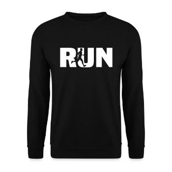 run running t-shirt runner - Sweat-shirt Unisexe - noir - Devant - Alina (178cm) & Michal (187cm)