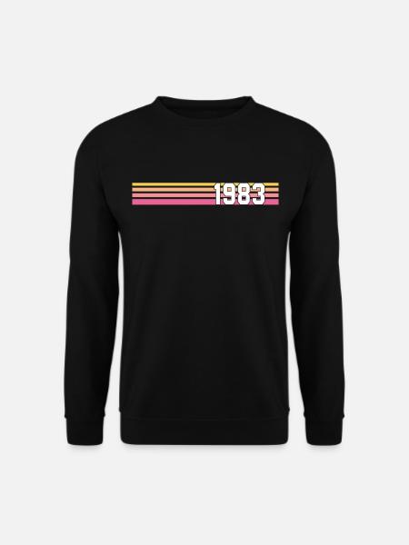 retro 1983 made in 1983 - Unisex Sweatshirt - black