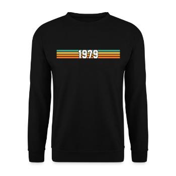 retro gift 1979 vintage 1979 - Unisex Sweatshirt - black - Front - Alina (178cm) & Michal (187cm)