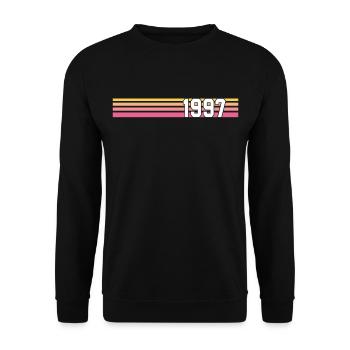 Geschenk retro 1997 vintage 1997 - Unisex Pullover - Schwarz - Vorne - Alina (178cm) & Michal (187cm)