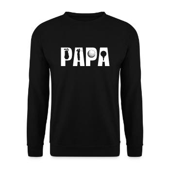 golfer dad - Unisex Sweatshirt - black - Front - Alina (178cm) & Michal (187cm)
