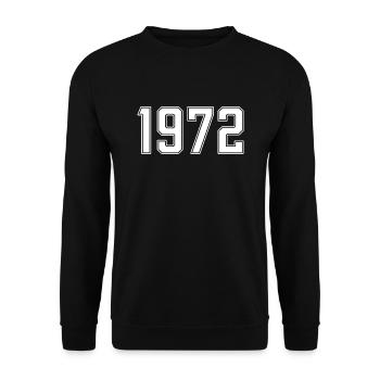 t-shirt 1972 cadeau née en 1972 - Sweat-shirt Unisexe - noir - Devant - Alina (178cm) & Michal (187cm)