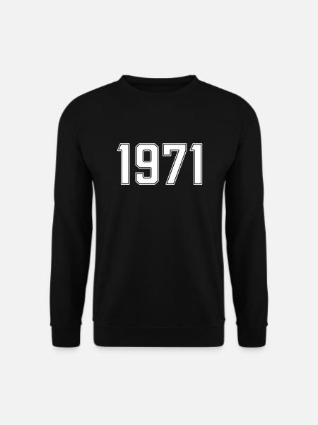t-shirt 1971 cadeau née en 1971 - Sweat-shirt Unisexe - noir