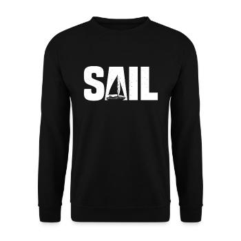Segelboot Sailing Sailing Sail Segelboot - Unisex Pullover - Schwarz - Vorne - Alina (178cm) & Michal (187cm)