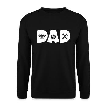 dad mechanic gift father mechanic - Unisex Sweatshirt - black - Front - Alina (178cm) & Michal (187cm)