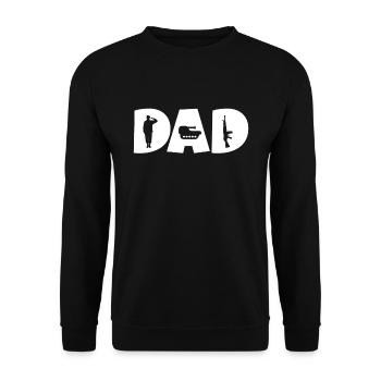 Daddy Soldier Gift Military Dad - Unisex Sweatshirt - black - Front - Alina (178cm) & Michal (187cm)