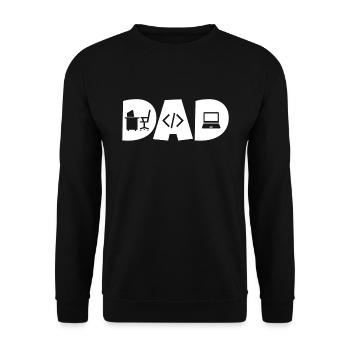 papa Programmierer kodierung papa entwickler - Unisex Pullover - Schwarz - Vorne - Alina (178cm) & Michal (187cm)