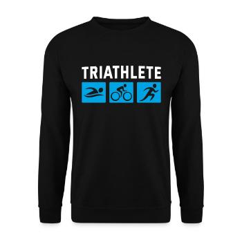 Triathlon triathlete - Unisex Sweatshirt - black - Front - Alina (178cm) & Michal (187cm)