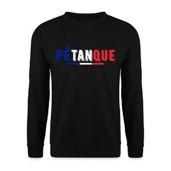 pétanque drapeau france bouliste - Sweat-shirt Unisexe - noir - Devant - Alina (178cm) & Michal (187cm)