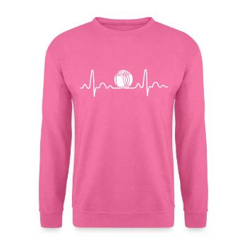 Petanque Herzschlag Boccia Ball Petanque - Unisex Pullover - Pink - Vorne
