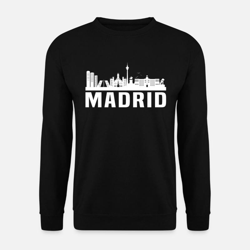 Madrid Skyline - Unisex Pullover - Schwarz