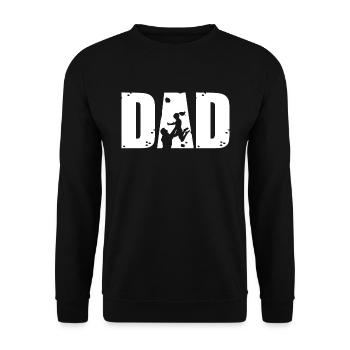 father and daughter t-shirt dad daughter - Unisex Sweatshirt - black - Front - Alina (178cm) & Michal (187cm)