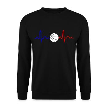 Basketball basketball gift basketball - Unisex Sweatshirt - black - Front - Alina (178cm) & Michal (187cm)