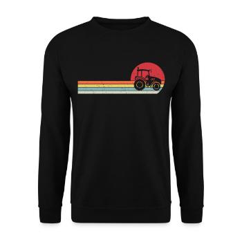 Tracteur rétro cadeau pour agriculteur - Sweat-shirt Unisexe - noir - Devant - Alina (178cm) & Michal (187cm)