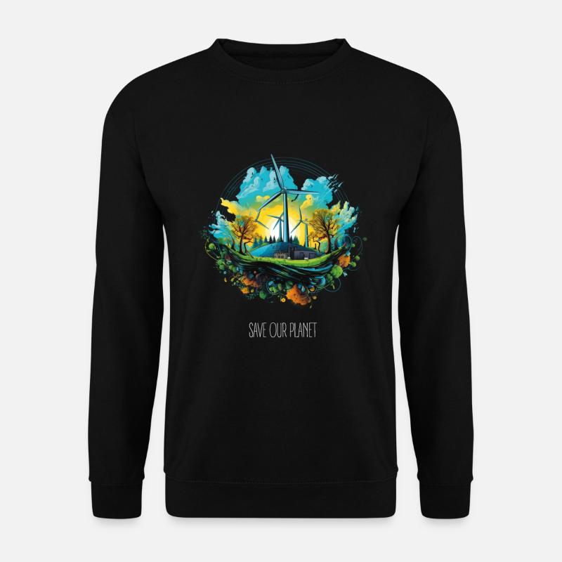 Save our planet - Environmental protection Climate protection - Unisex Sweatshirt - black