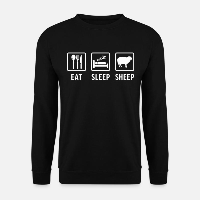 Schlafschafe essen - Unisex Pullover - Schwarz