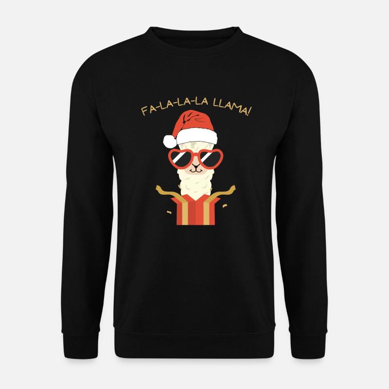 Christmas llama - Unisex Sweatshirt - black
