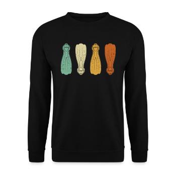 Diving fins Scuba diving - Unisex Sweatshirt - black - Front - Alina (178cm) & Michal (187cm)