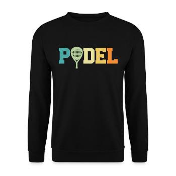 Retro-Padel - Unisex Pullover - Schwarz - Vorne - Alina (178cm) & Michal (187cm)