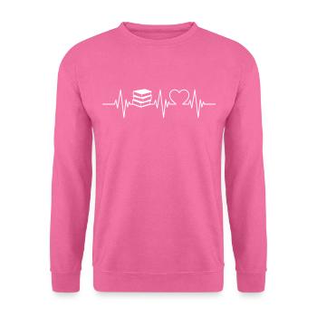 lecture livre battement de coeur livres - Sweat-shirt Unisexe - rose - Devant