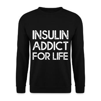 Insulin Addict For Life 2 - Unisex Sweatshirt - black - Front - Alina (178cm) & Michal (187cm)