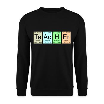 Periodensystem - TeAcHEr - Unisex Pullover - Schwarz - Vorne - Alina (178cm) & Michal (187cm)