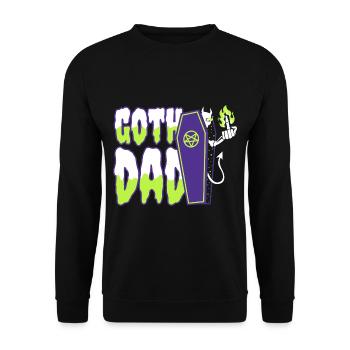 Papa gothique - Sweat-shirt Unisexe - noir - Devant - Alina (178cm) & Michal (187cm)