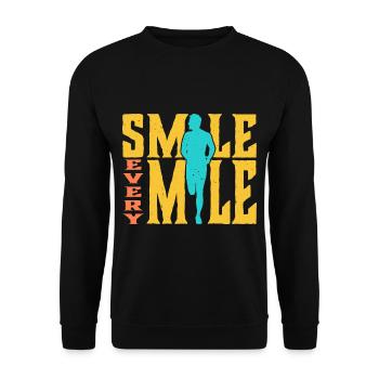 Souriez tous les kilomètres 5 - Sweat-shirt Unisexe - noir - Devant - Alina (178cm) & Michal (187cm)