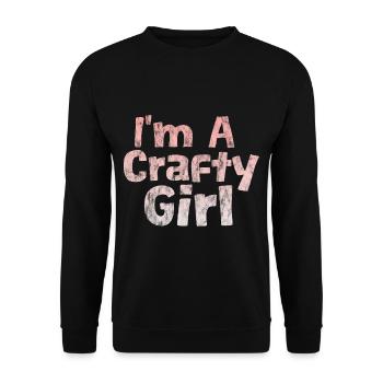 I'm A Crafty Girl 3 - Unisex Sweatshirt - black - Front - Alina (178cm) & Michal (187cm)
