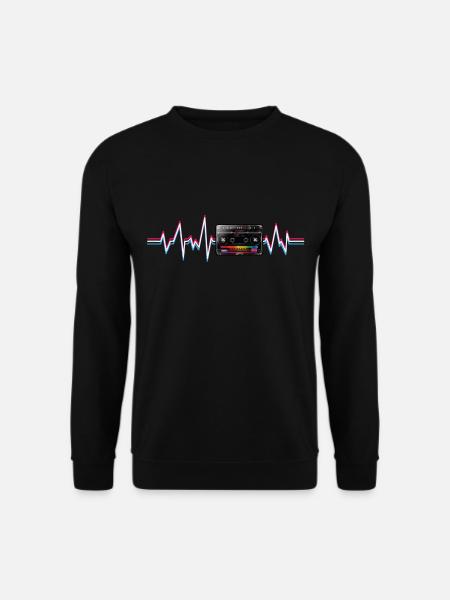 Heart line 80s music - Unisex Sweatshirt - black