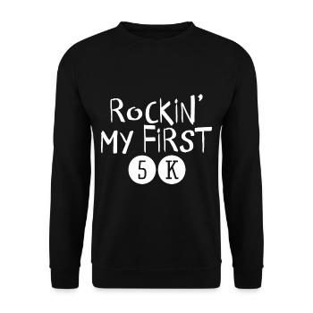 Faire vibrer mon premier 5 km - Sweat-shirt Unisexe - noir - Devant - Alina (178cm) & Michal (187cm)