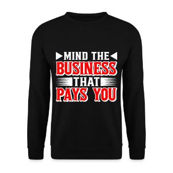 Attention à l’entreprise qui vous paie 39 - Sweat-shirt Unisexe - noir - Devant - Alina (178cm) & Michal (187cm)
