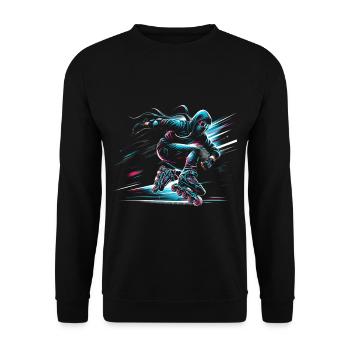 Rollerblade Ninja 12 - Sweat-shirt Unisexe - noir - Devant - Alina (178cm) & Michal (187cm)